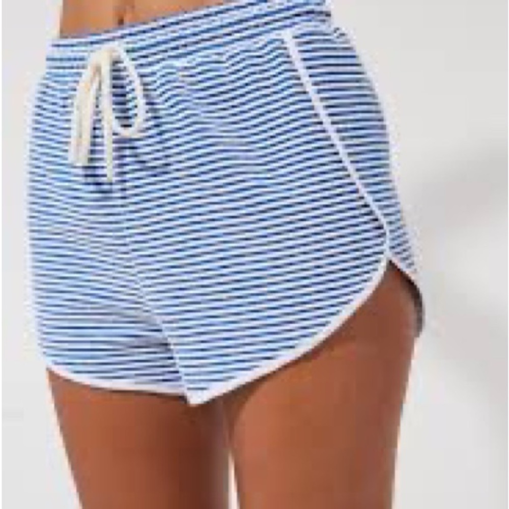 367- Style & Co NWT Blue & White Stripe Shorts, Size Petite P
